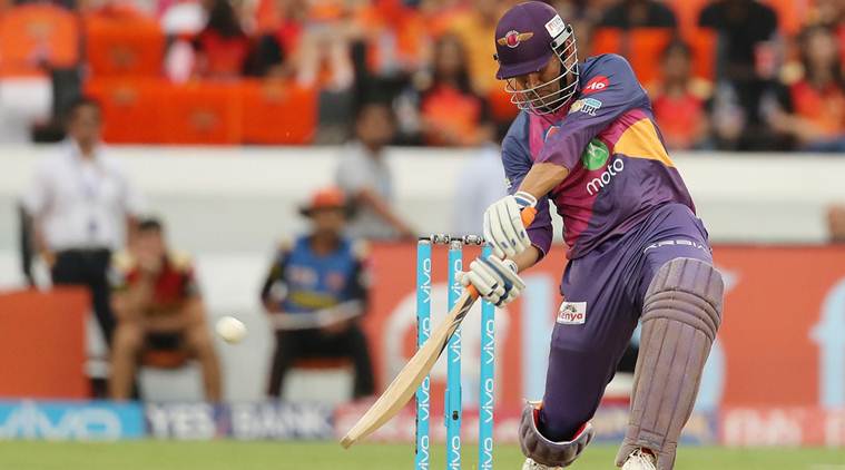 IPL 2017, IPL 2017 news, IPL 2017 updates, MS Dhoni, MS Dhoni batting, MS Dhoni sixes, MS Dhoni RPS, RPS vs SRH, sports news, sports, cricket news, Cricket, Indian Express