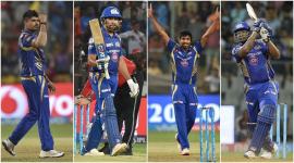 Rohit Sharma, Rohit Sharma IPL, Karn Sharma, Karn Sharma IPL, Kieron Pollard, Pollard, Jasprit Bumrah, Jasprit Bumrah iPL, Mumbai Indians, Mumbai, MI, IPL 10, Cricket news, Cricket, Sports news, Sports, Indian Express
