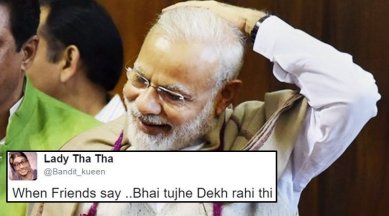 This photo of PM Modi has led to a hilarious caption contest on Twitter |  Trending News,The Indian Express
