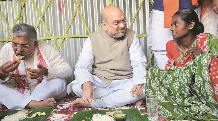 Amit Shah, Amit Shah west bengal, naxalbari couple join tmc, trinamool congress, bjp west bengal, west bengal news, naxalbari news, trinamool congress news, latest news, indian express news, top news