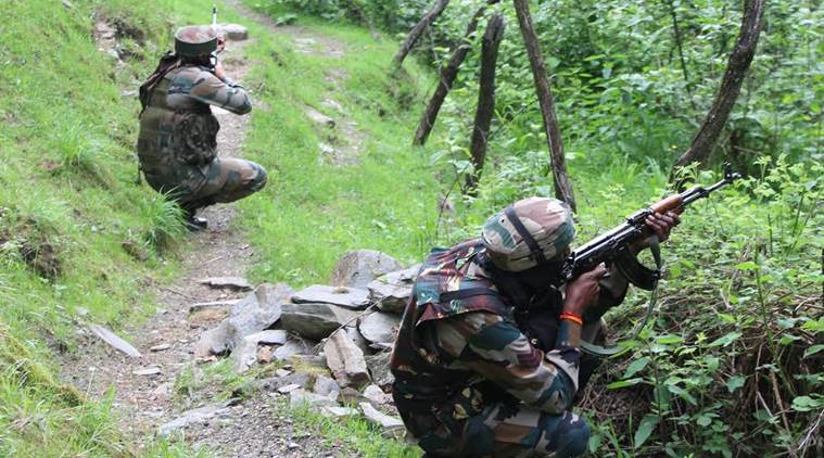 naugam encounter, Jammu and kashmir, J-K encounter, Jammu and kashmir encounter, naugam, kashmir unrest, ceasefire violation, india news, indian express news
