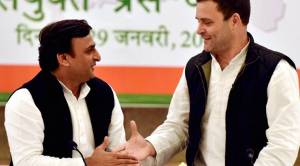 samajwadi Party, SP-Congress, SP-Congress alliance, Akhilesh yadav, Rahul gandhi, SP, SP uttar Pradesh, Up elections, Up local bodies election, raj babbar, BJP, narendra Modi, Yogi adityanath, PM Modi, UP CM, UP municipal corporations, UP MC poll, UP news, india news, indian express news
