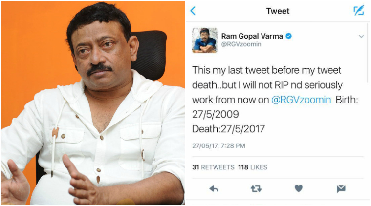 Ram Gopal Varma quits Twitter, 'no thanks' for following him. Read last | Entertainment News,The Indian Express