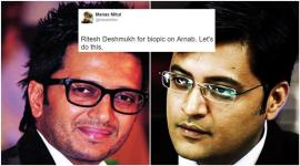 arnab goswami, riteish deshmukh, arnab goswami riteish deshmukh, arnab goswami republic tv, riteish deshmukh twitter funny reply, ahmer naqvi, ahmer naqvi riteish deshmukh, twitter war, twitter, trending, viral, indian express, indian express news