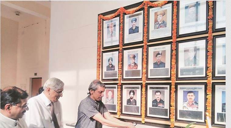 JNU, Wall of Heroes, JNU soldiers, JNU Wall of Heroes, JNU News, Education News, Indian Express, Indian Express News