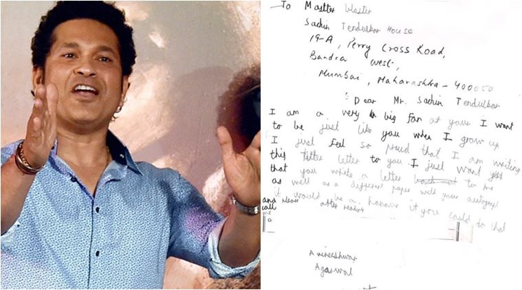 Sachin Tendulkar, Sachin Tendulkar fan letter, Sachin Tendulkar letter, Sachin a billion dreams, indian express, indian express news