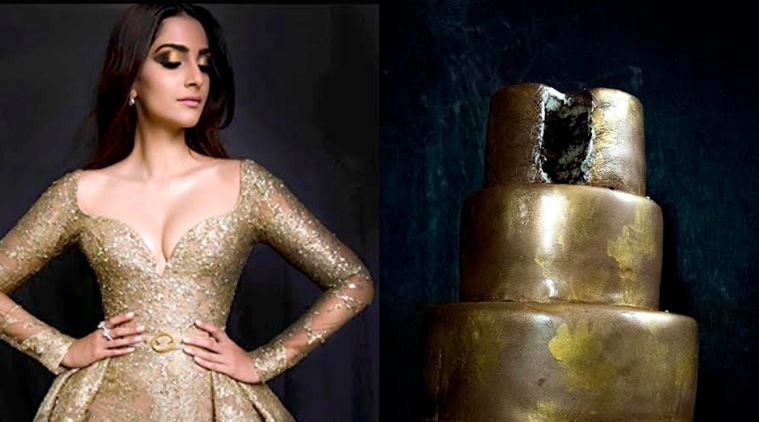 ashwarya rai bachchan, deepika padukone, sonam kapoor, cannes 2017, pooja dhingra, cake inspired by cannes outfit, indian express, indian express news