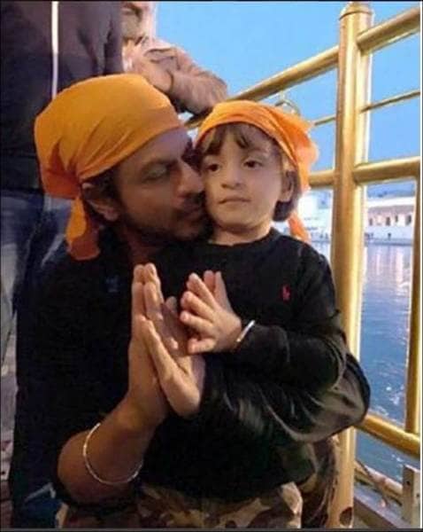 shah rukh khan kids, shah rukh khan children, abRam birthday, shah rukh abram golden temple, abRam image