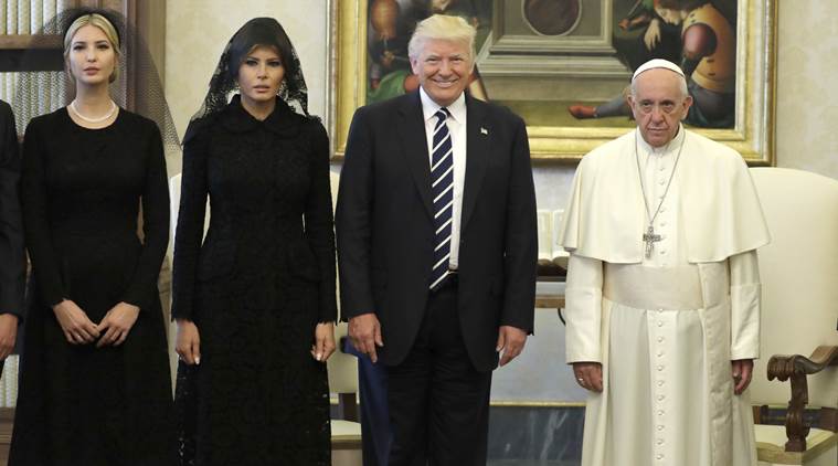 Trump, Ivanka Trump, Donald Trump, Ivanka Trump Rome, Ivanka Trump trafficked women, Ivanka Trump meets African women, Indian Express, World news