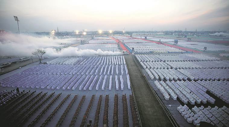 Art of living festival, art of living yamuna floodplains, Sri Sri Ravi Shankar, Yamuna floodplains, NGT yamuna floodplains, India news, Indian Express