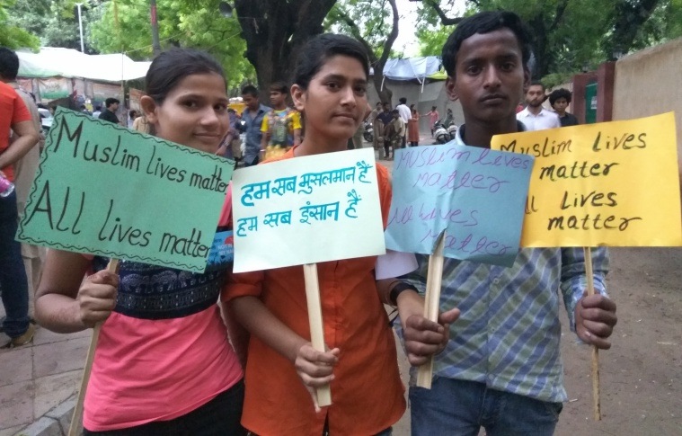 #notinmyname, children, protest, delhi