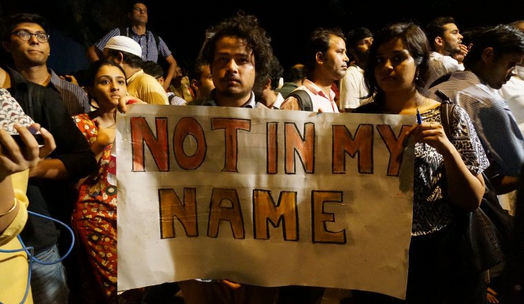 not in my name delhi, protest, march