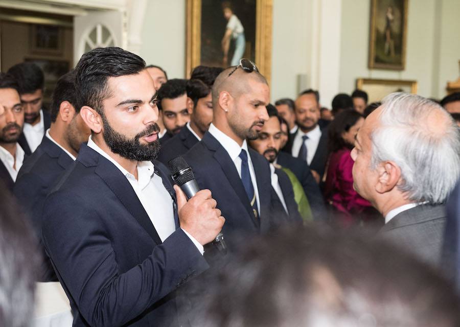 virat kohli, mahendra singh dhoni, dhoni, yuvraj singh, rohit sharma, shikhar dhawan, anil kumble, indian high commission, london, cricket, indian express