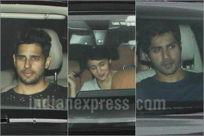 alia bhatt, varun dhawan, alia varun sidharth, karan johar house party images