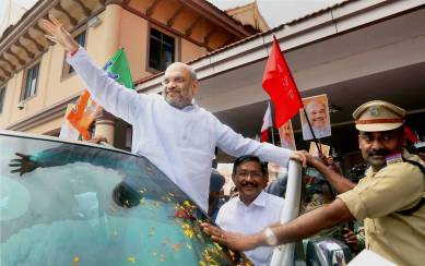 amit shah in kerala, bjp chief, indian express