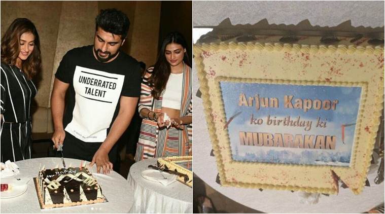 Arjun Kapoor rings in his birthday early with Mubarakan co-stars Ileana  D'cruz and Athiya Shetty – view pics