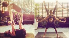 international yoga day 2017, bipasha basu yoga day, bipasha basu instagram, bipasha basu karan singh grover,