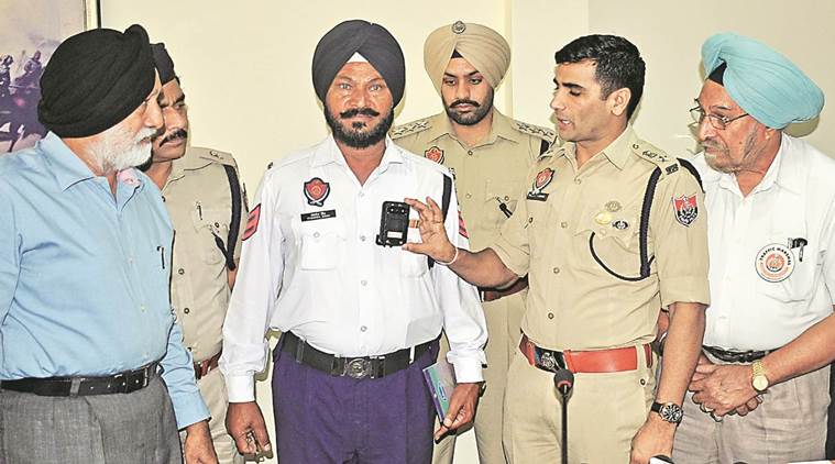 Mohali Traffic police,  body cameras, Mohali police, Indian express news, India news, Latest news
