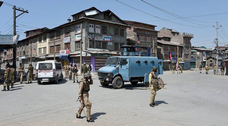 Contingents of police and paramilitary Central Reserve Police Force in full riot gear have been deployed in the restriction imposed areas.