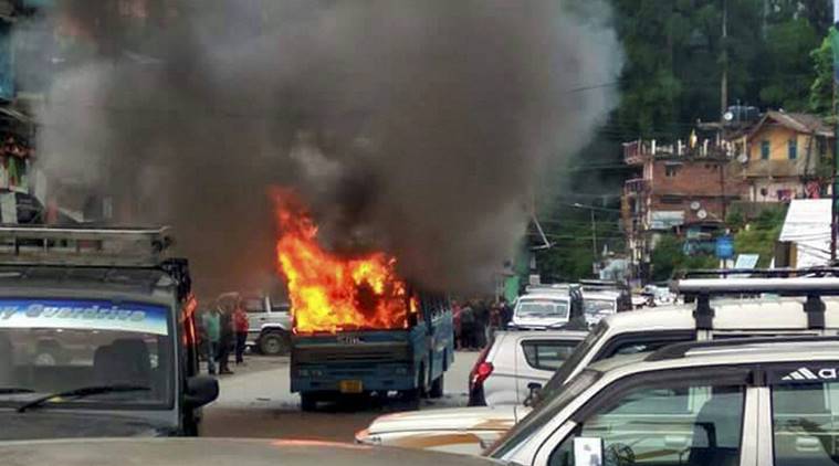 Darjeeling protest, Mamata Banerjee, Darjeeling hills protest over imposition of Bengali language, TMC, GJM, GNLF, indian express news 