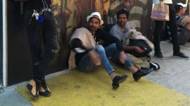 Dhanush traveling with his friend Sean Roldan