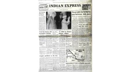 Morarji Desai, Sanjay Gandhi, BP Koirala, Kissa Kursi Ka, forty years ago, indian express editorial page