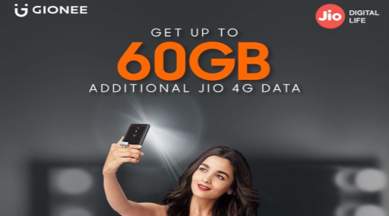 Gionee partners with Reliance Jio for 60GB free 4G data, offers Rs 250 ...