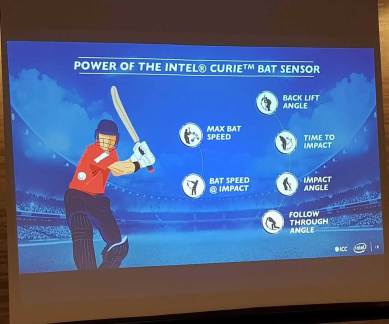 Intel, Intel Bat Sense, Intel Bat Sense technology, Intel Smart Bat, Intel Champions Trophy, ICC Champions Trophy 2017