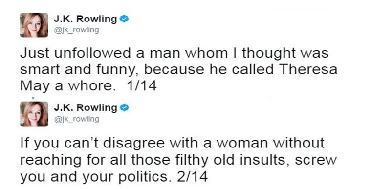 Jk Rowling’s Twitter Tirade Against A Writer’s Sexist Remark On Theresa May Is A Must Read