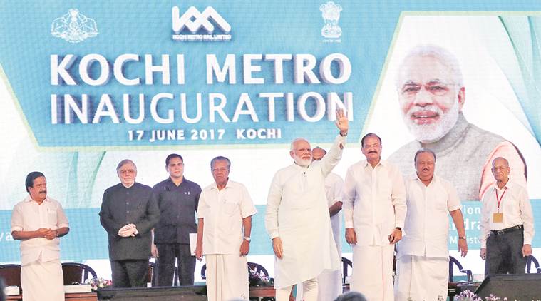 kochi metro, kochi metro inauguration, narendra modi kochi metro, metro man sreedharan, e sreedharan,kerala metro, kerala news, latest news