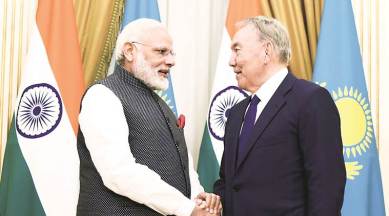 Shanghai Cooperation Organisation, SCO reception, Narendra Modi, Xi Jinping, Modi Sharif meeting, Modi in Astana, indian express news