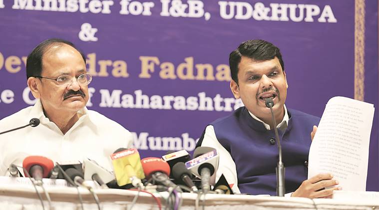 venkaiah naidu, urban development minister, urban projects, maharashtra urban projects