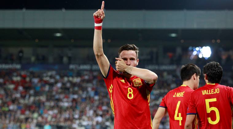 Saul Niguez Hat Trick Fires Spain Into U 21 Euro Final Sports News The Indian Express