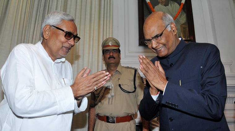 jdu, congress, nitish kumar, RJD, nitish Kumar support to ram nath kovind, ram Nath kovind, meira kumar, bihar grand alliance, NDA JDU, indian express news