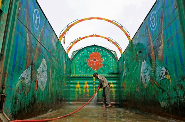 Pakistan artwork, Pakistani trucks, decorated trucks, trucks of Pakistan, Indian express, Indian express news