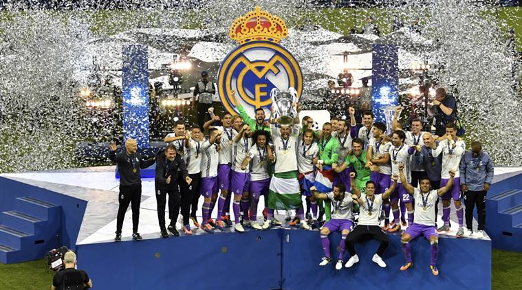 Champions League Final Real Madrid Players Celebrate After Winning