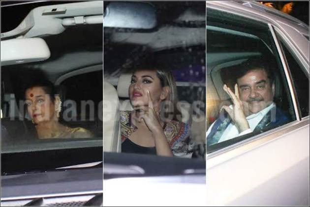 shatrughan sinha, sonakshi sinha image, poonam sinha, salman khan eid party images