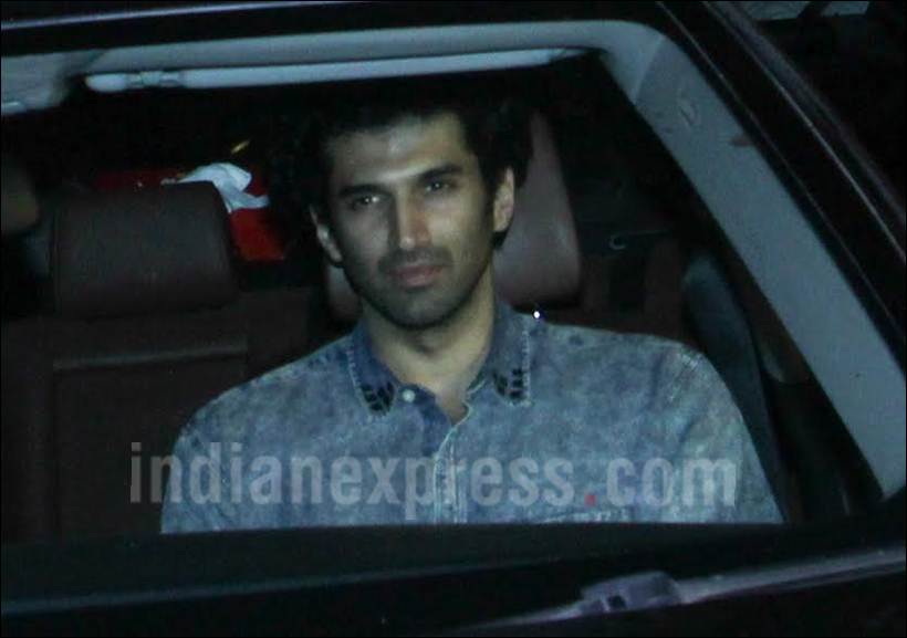 aditya roy kapoor, aditya roy kapur, aditya rou kapur karan johar, karan johar party image