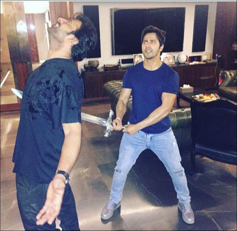 varun dhawan instagram, varun dhawan prabhas, varun dhawan prabhas baahubali, varun dhawan prabhas image