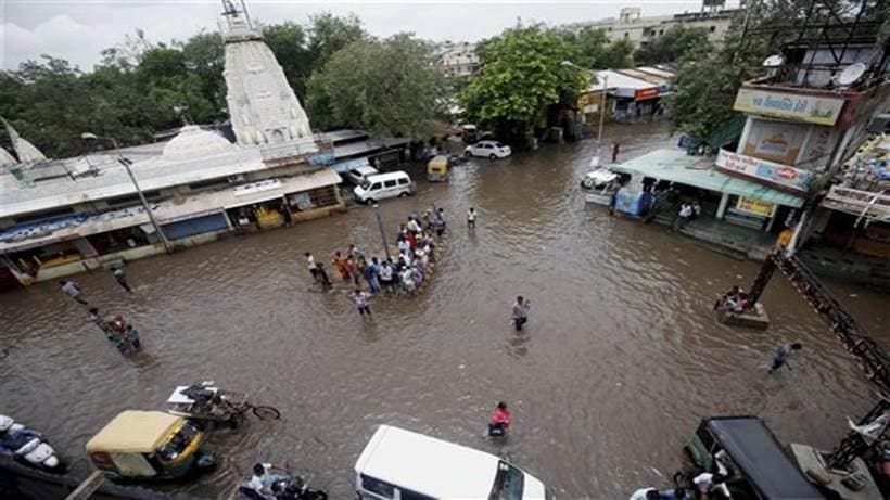 Flood Fury In Parts Of Gujarat As Heavy Rainfall Continues | India News ...