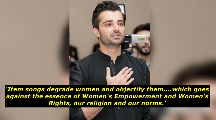 hamza ali twitter, hamza ali on pakistan item numbers, hamza ali pakistan item songs, pakistani censor board item numbers, censor board item numbers, pakistan censor item numbers, indian express, indian express news