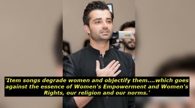 hamza ali twitter, hamza ali on pakistan item numbers, hamza ali pakistan item songs, pakistani censor board item numbers, censor board item numbers, pakistan censor item numbers, indian express, indian express news