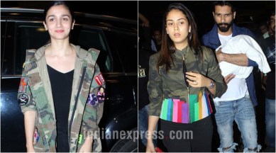 alia bhatt, alia bhatt fashion, mira rajput , mira rajput iifa, mira rajput latest, alia bhatt iifa, alia bhatt iifa fashion, alia bhatt camouflage jacket, alia bhatt military jacket, alia bhatt military camouflage jacket, indian express, indian express news, fashion, camouflage jacket fashion, indian express