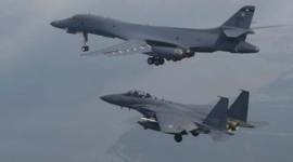 US bombers, North Korea Nuclear Test, Korea Nuclear Test, South Korea, Nuclear Test North Korea, Nuclear Test, Korea Nuclear Test, Vice President Mike Pence, Mike Pence, Donald Trump, World News, Latest World News, Indian Express, Indian Express News