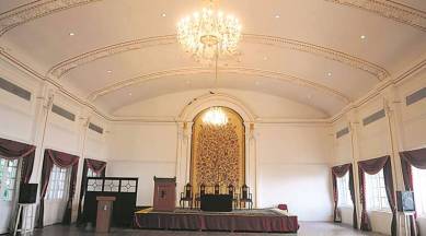 raj bhavan mumbai, maharashtra gov residence, darbar hall, malabar hill, governor official residence mumbai, raj bhavan mumbai, indian express