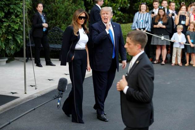 melania trump, donald trump, france, us president, trump france visit, united states, orly airport, paris, air force one, melania dresses, eiffel tower, trump paris tour, indian express