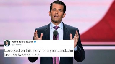 donald trump jr, trump jr russian emails, donald trump jr russian emails leaked, jared sexton journalist russian emails donald trump jr, indian express, indian express news