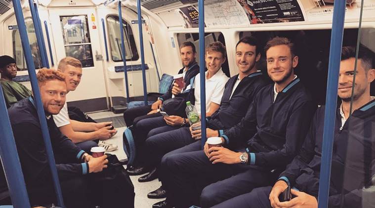 england cricket team, england vs south africa, eng vs sa, england players underground, england players tube, england cricketers tube, sports underground, sports news, cricket news, indian express
