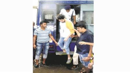 Vikram Chatterjee at Alipore court on Friday. Express