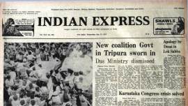 forty years ago, Morarji Desai, Indira gandhi, vinobha bhave, y b chavan, Radhika Ranjan Gupta, tripura, latest news, india news, indian express